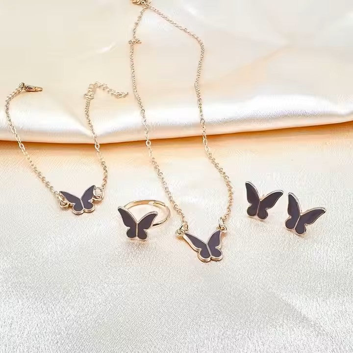 Conjunto de 4 piezas Mariposa - Baño Oro