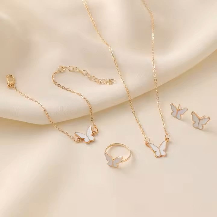 Conjunto de 4 piezas Mariposa - Baño Oro