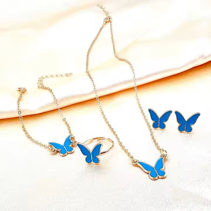 Conjunto de 4 piezas Mariposa - Baño Oro