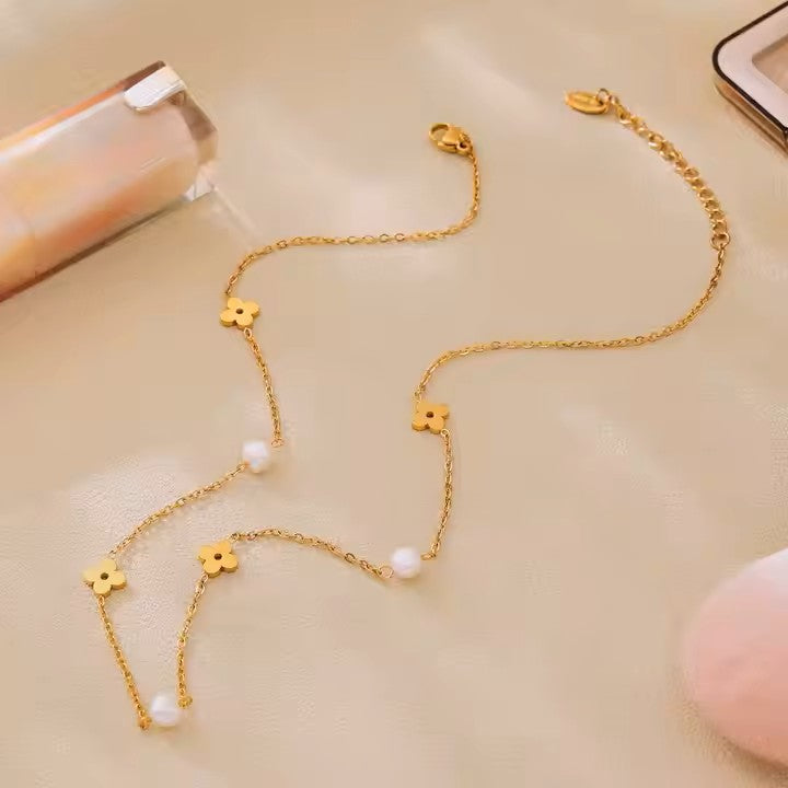 Conjunto Elegante Perla - Baño Oro