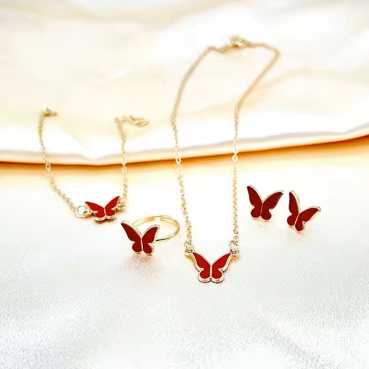 Conjunto de 4 piezas Mariposa - Baño Oro