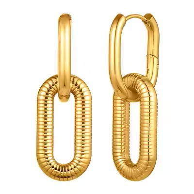 Pendientes Aro Pipe - Baño Oro