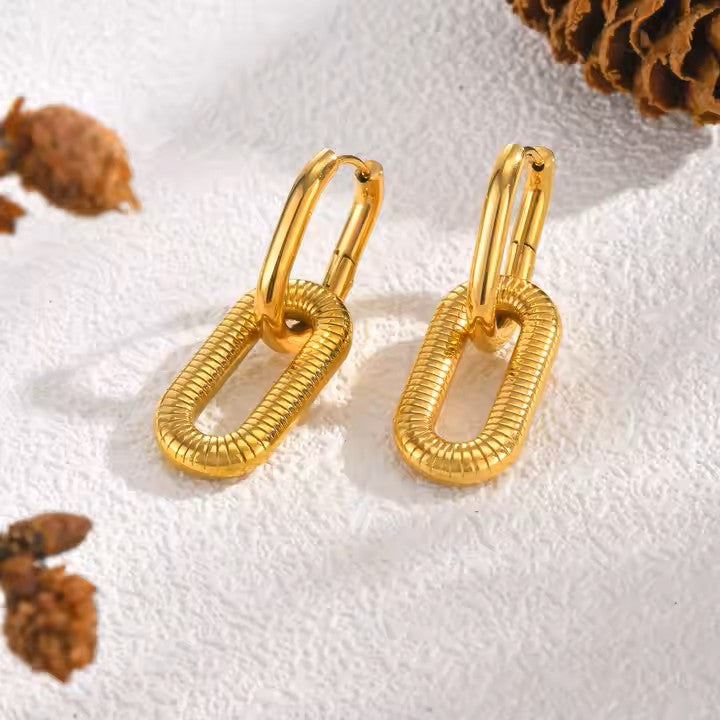 Pendientes Aro Pipe - Baño Oro