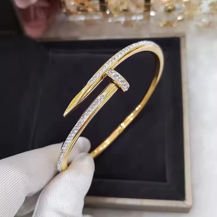 Pulsera Icono Moissanita - Baño Oro