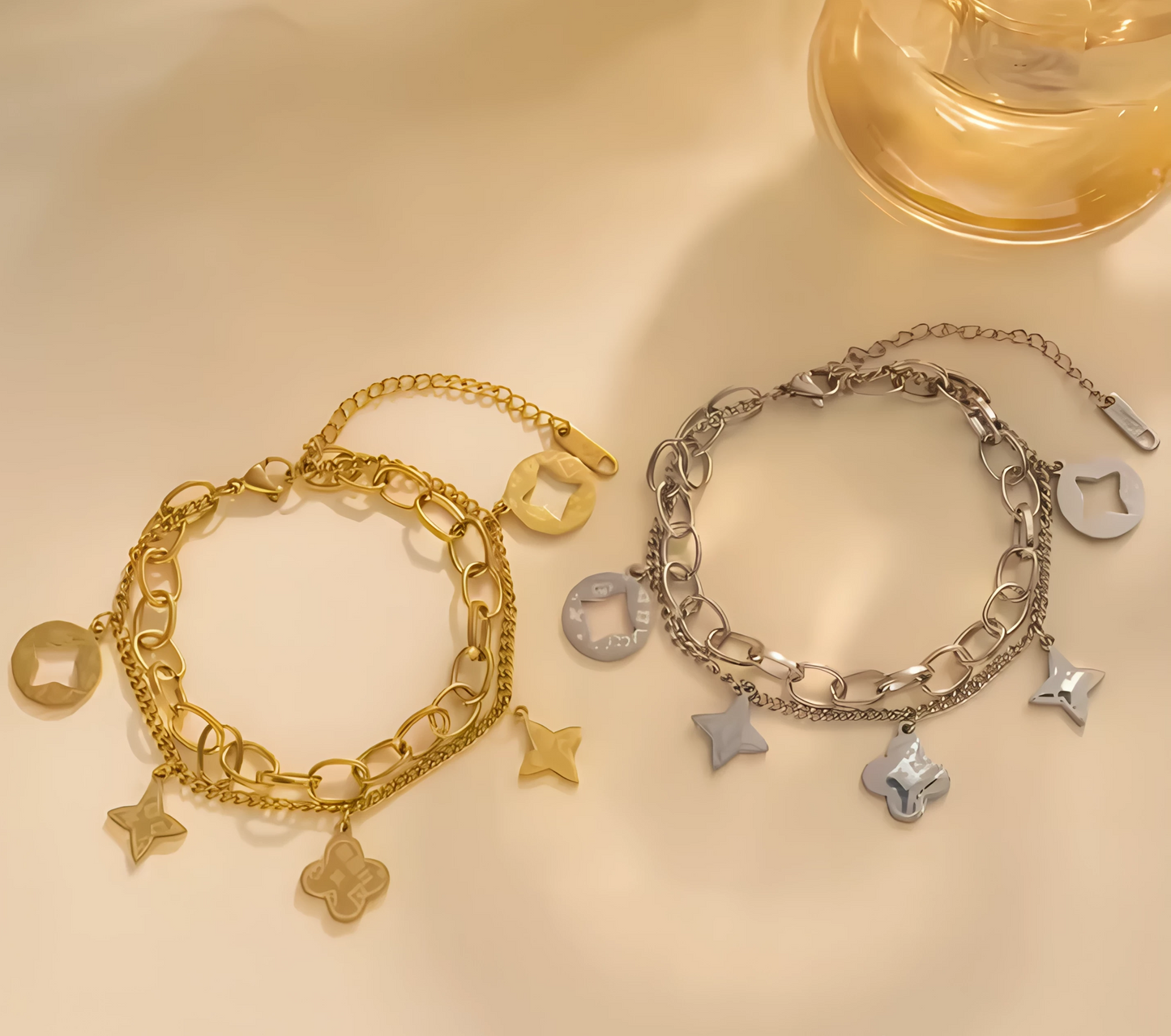 Pulsera Fortuna Baño Oro 18K