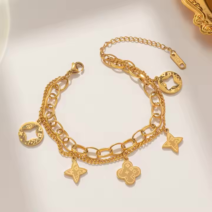 Pulsera Fortuna Baño Oro 18K