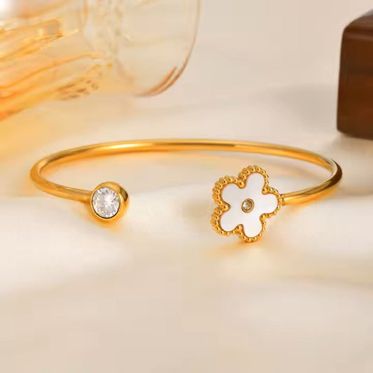 Pulsera Trébol - Baño Oro