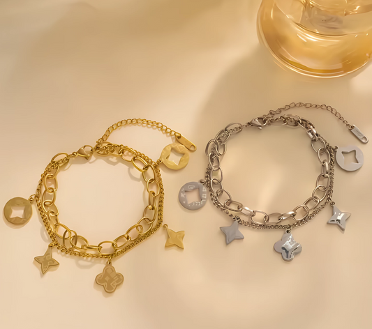 Pulsera Fortuna Baño Oro 18K