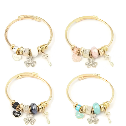 Pulsera Suerte & Amor - Baño Oro